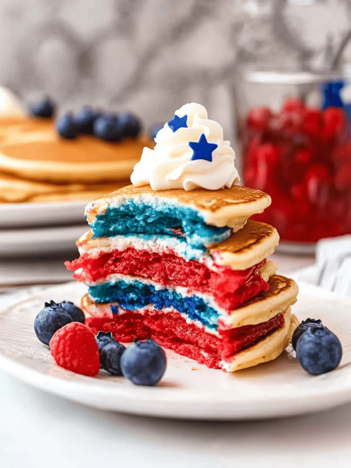 Delicious Red, White, and Blue Pancakes for Your Celebration 2 Red, White, and Blue Pancakes
