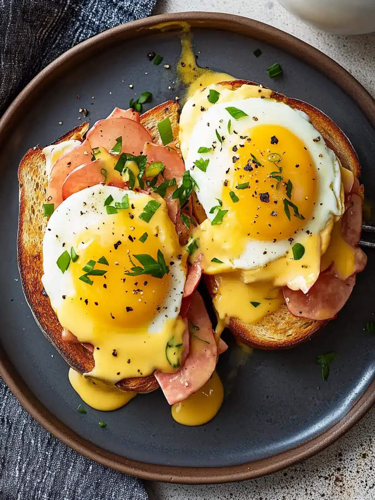 Savory Eggs Benedict Toast with Creamy Hollandaise Magic 4 Eggs Benedict Toast