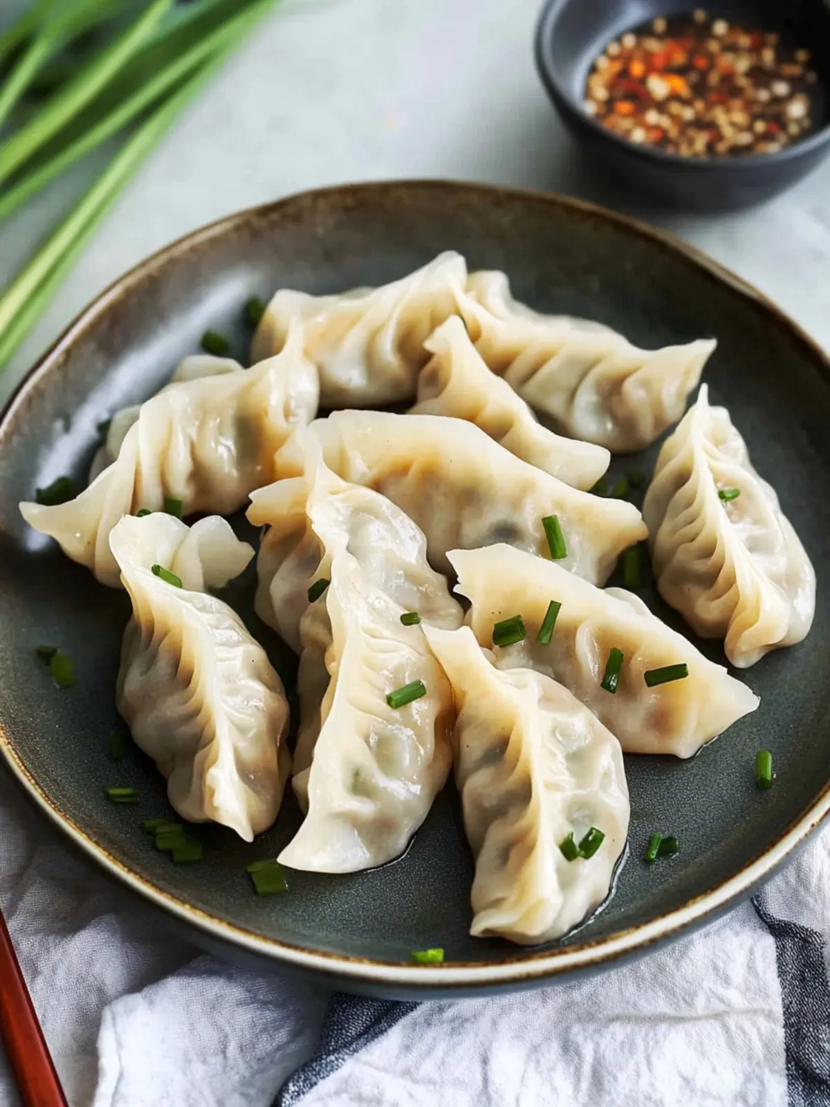 Pork and Chive Dumplings: Easy Lunar New Year Treats 3 Pork and Chive Dumplings- Lunar New Year recipes