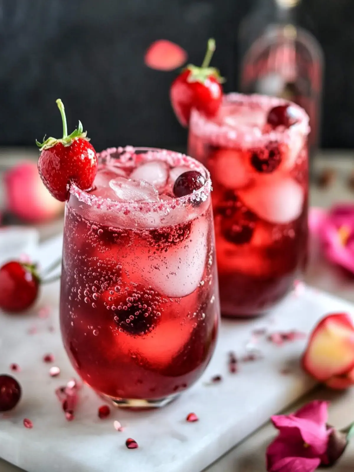ROSES ARE RED Berry Cherry Fizz | Easy Valentine s Day Cocktail