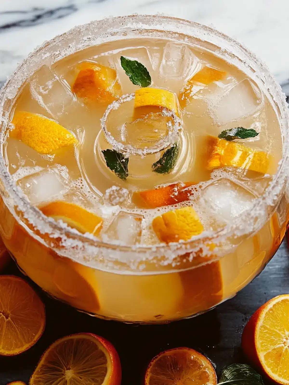 Champagne Punch With Brandy and Citrus- New Year drinks recipe