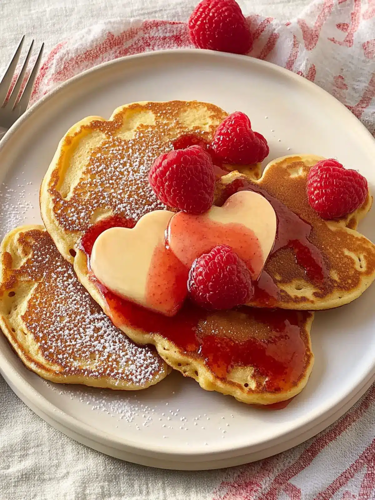 Heart-Shaped Pancakes- breakfast for Valentine's day