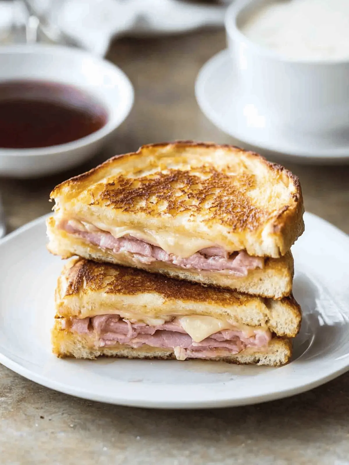 Mouthwatering Monte Cristo Sandwich: Savory French Toast Bliss 4 Monte Cristo Sandwich (Ham Cheese French Toast)
