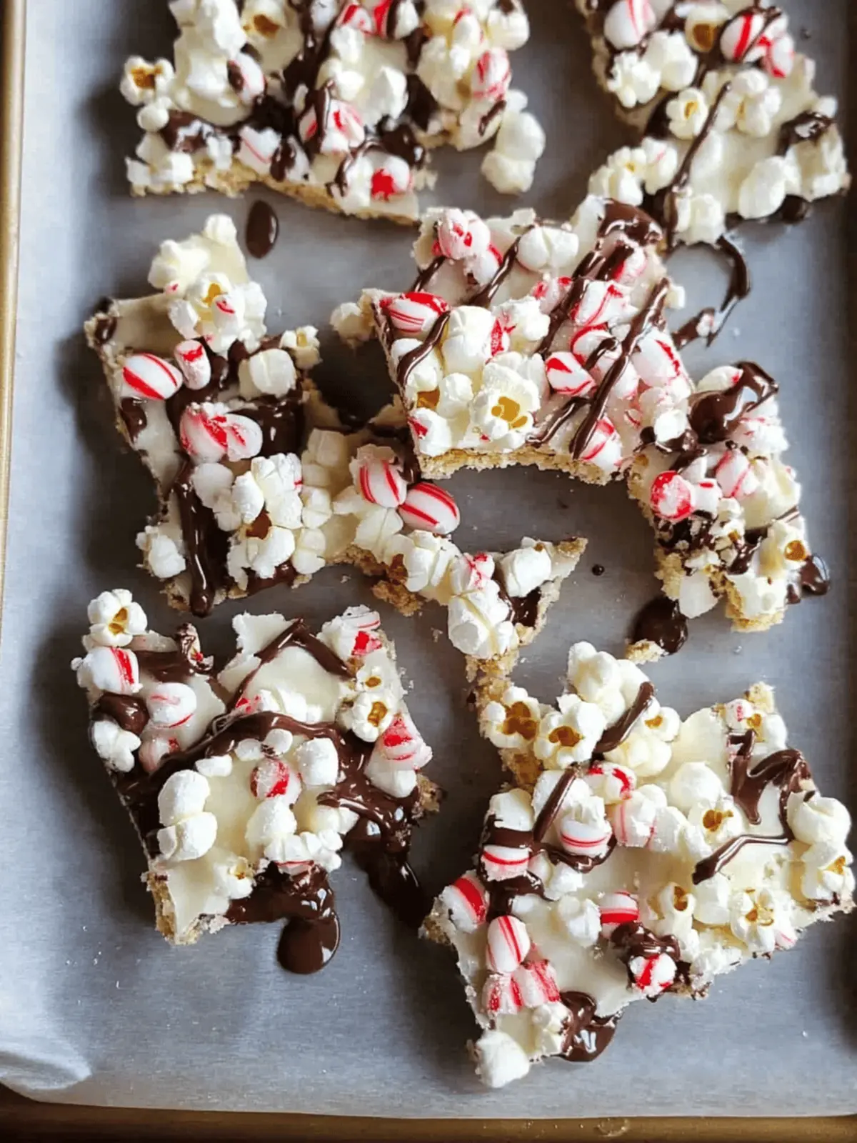 Chocolate Peppermint Popcorn Bark