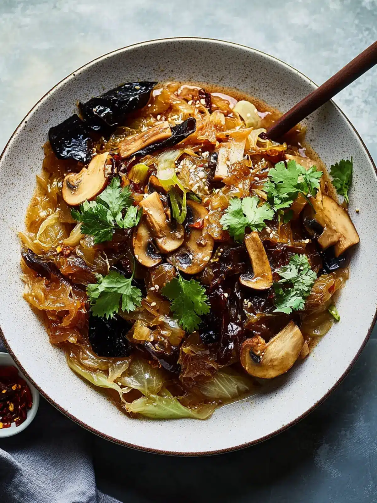 Chap Chye (Braised Cabbage and Mushrooms)