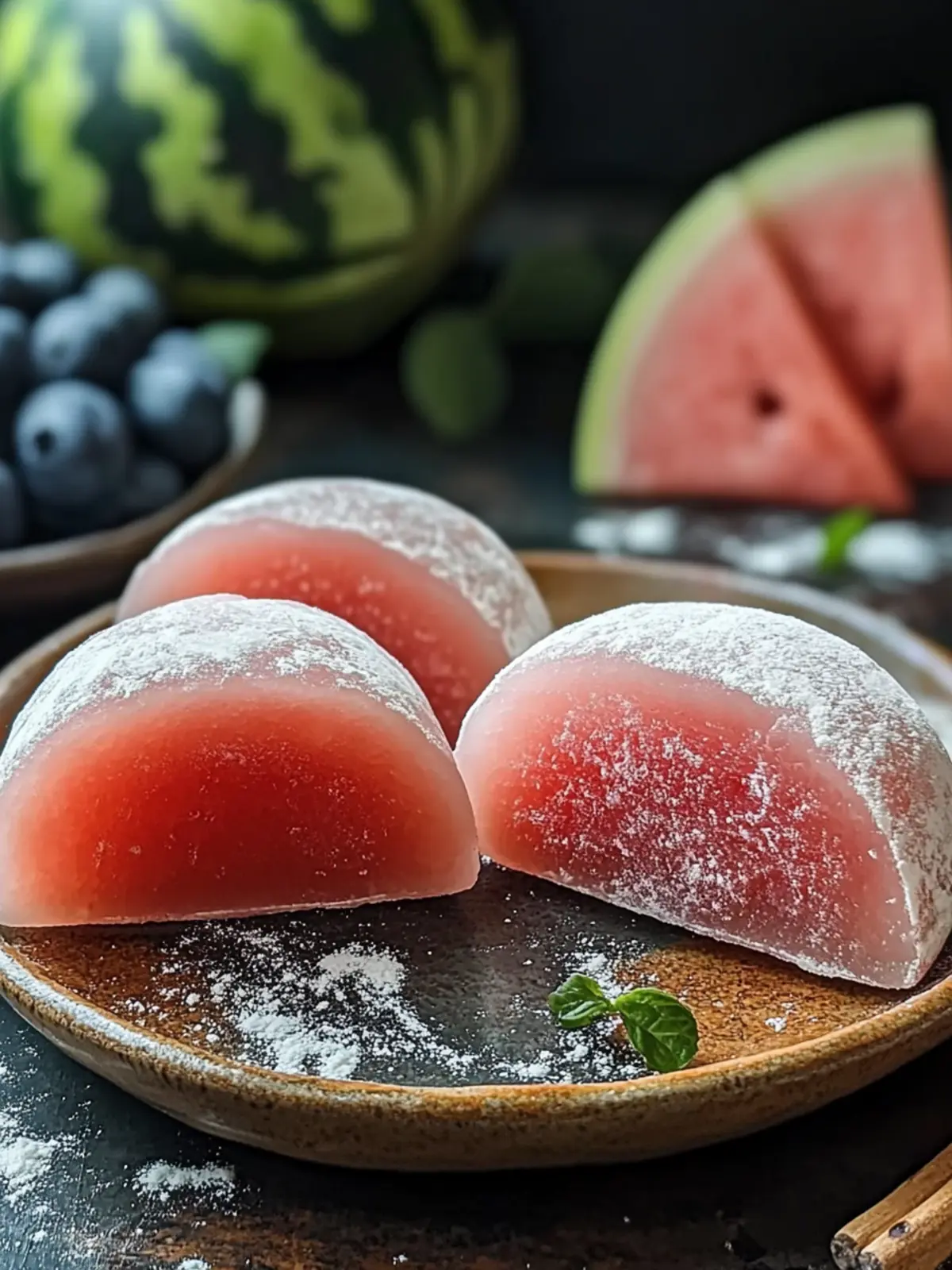 Watermelon Mochi
