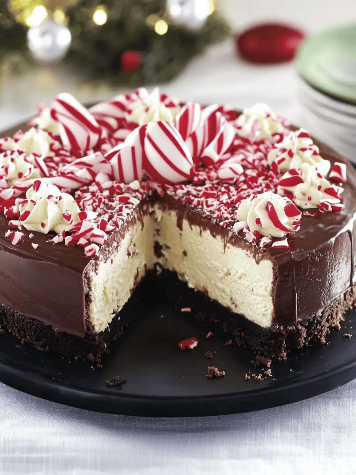 Decadent Double-Chocolate Peppermint Cheesecake Delight 4 Double-Chocolate Peppermint Cheesecake