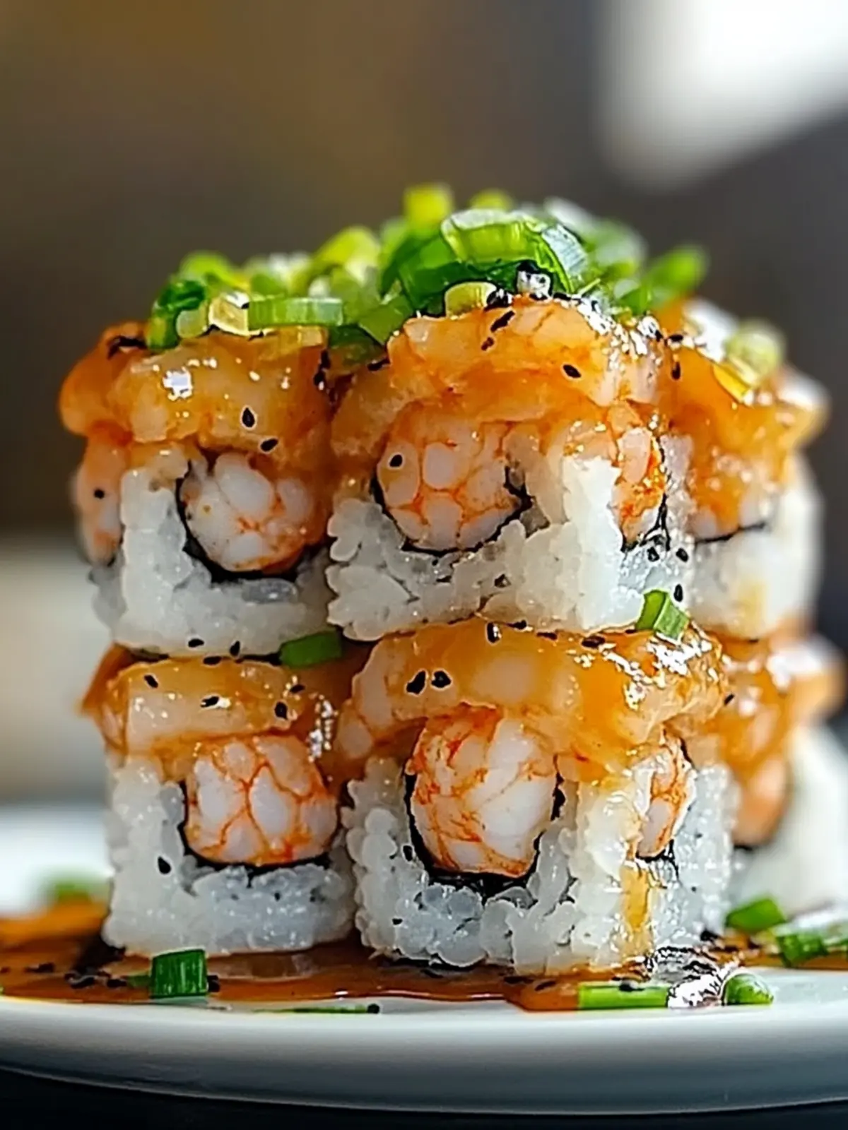 Spicy Shrimp Sushi Stacks: Quick & Flavorful Dinner Delight 4 Spicy Shrimp Sushi Stacks