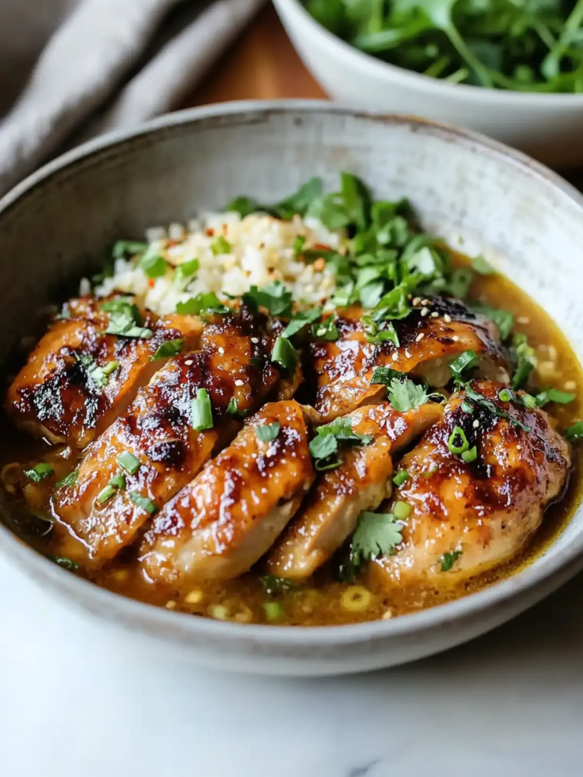 Caramelised Soy Chicken with Garlic Ginger Broth   Easy Dinner Recipe