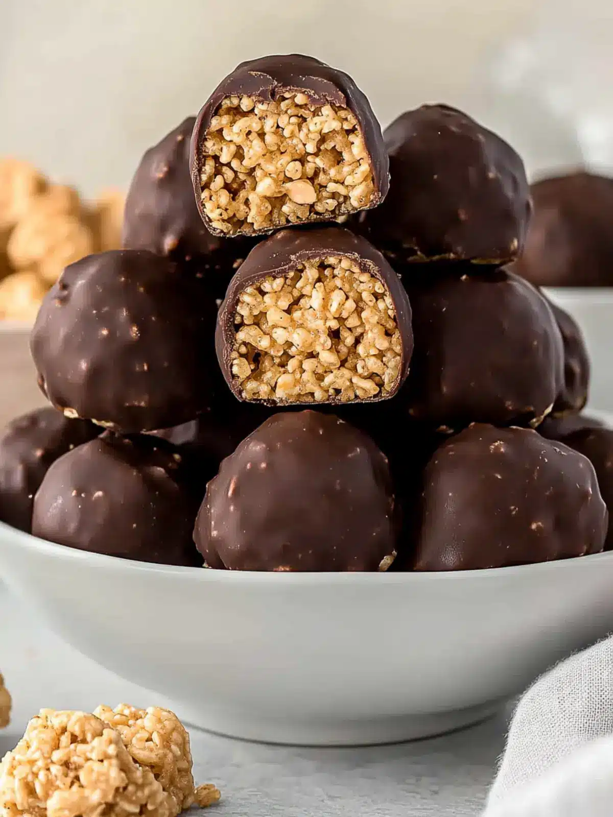 Peanut Butter Balls with Rice Krispies