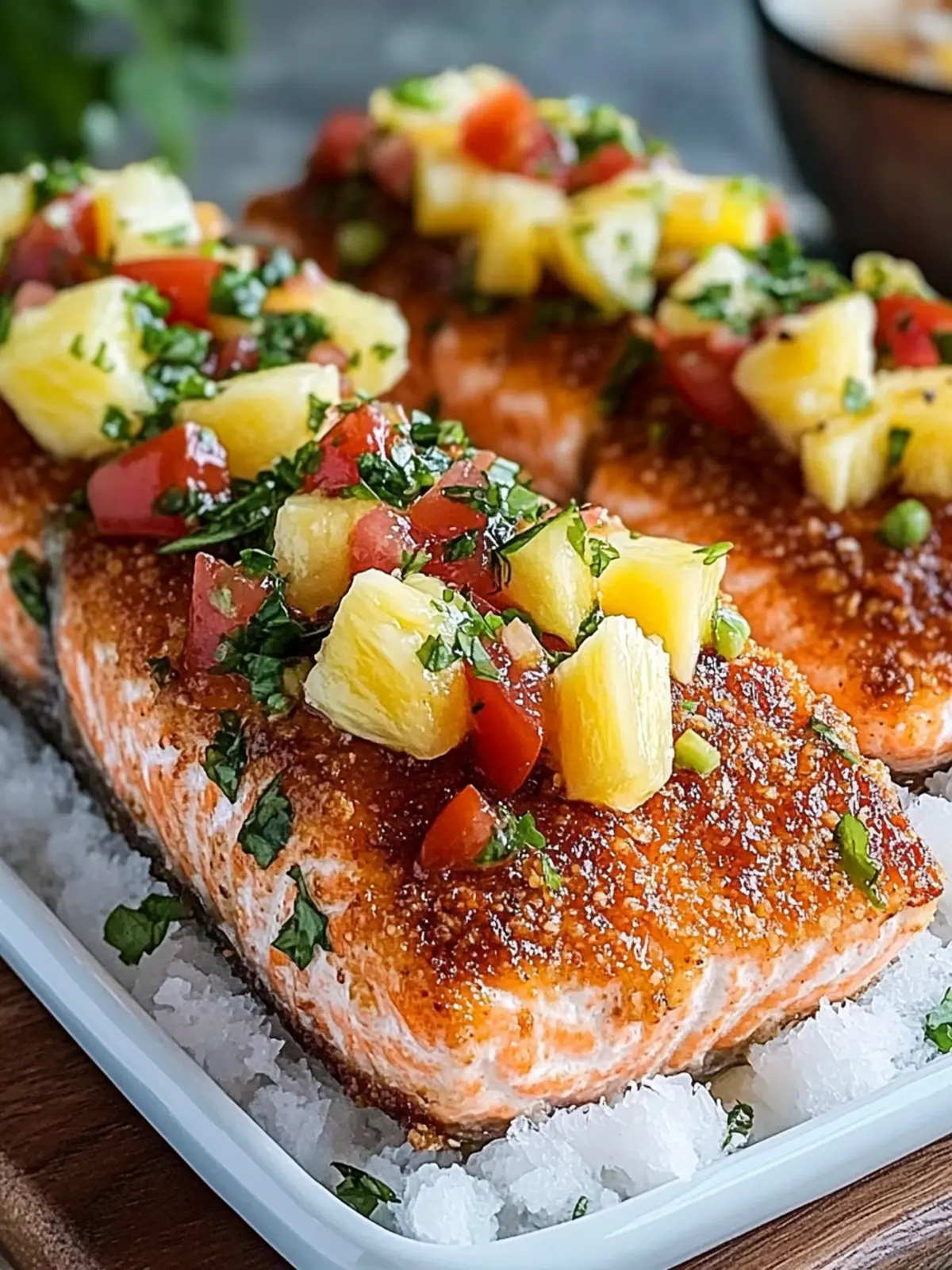 Coconut Crusted Salmon with Pineapple Salsa: Your Tropical Escape 3 Coconut Crusted Salmon with Pineapple Salsa: Cooking Methods, Serving Suggestions, and Nutritional Insights