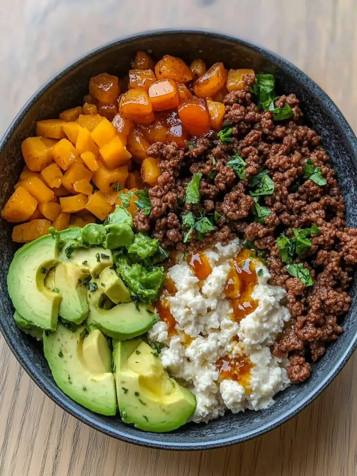 Ground Beef Hot Honey Bowl
