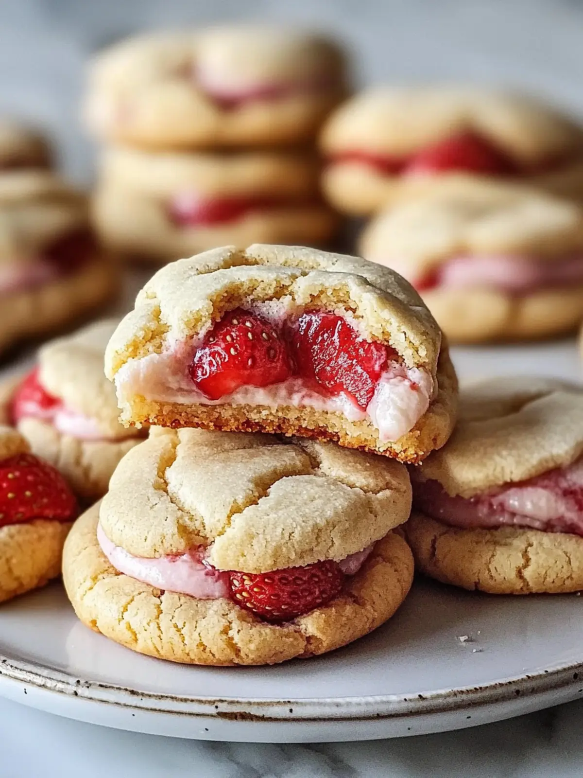 Strawberry Cheesecake Stuffed Cookies That Will Wow Everyone 3 Strawberry Cheesecake Stuffed Cookies