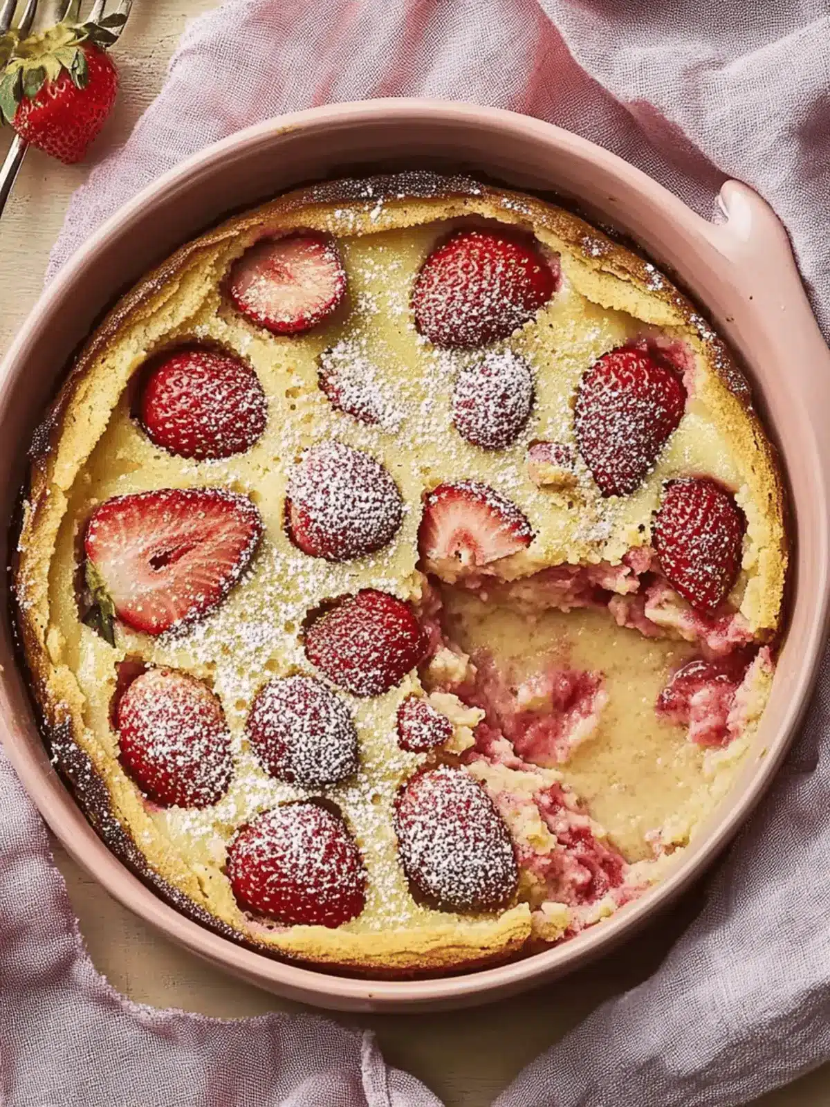 Irresistible Strawberry Clafoutis: A Gluten-Free Delight 3 Strawberry Clafoutis