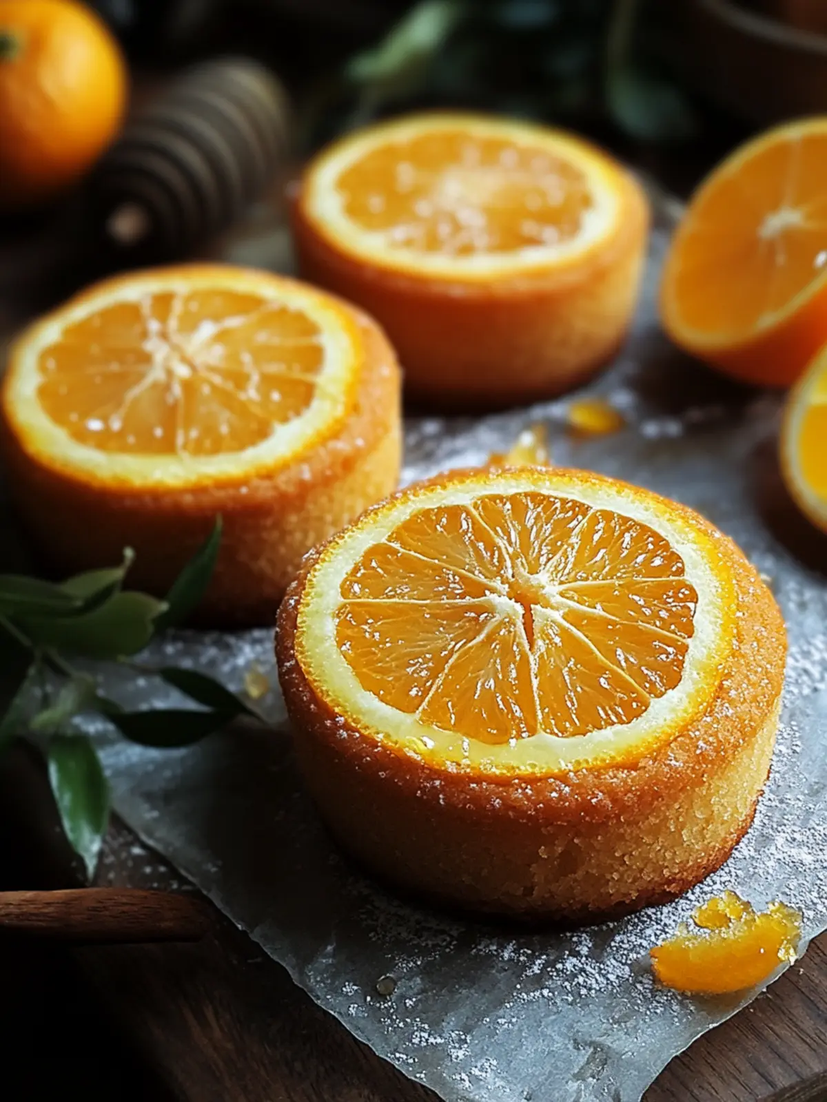 orange ginger honey cakes