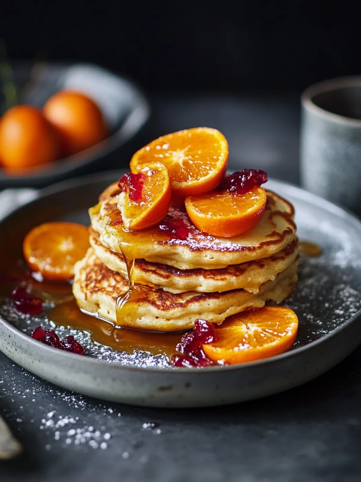 Delicious Ricotta Hotcakes with Salted Caramel for Valentine s Day 4 Ricotta hotcakes with salted caramel and clementines- Valentine s breakfast recipes