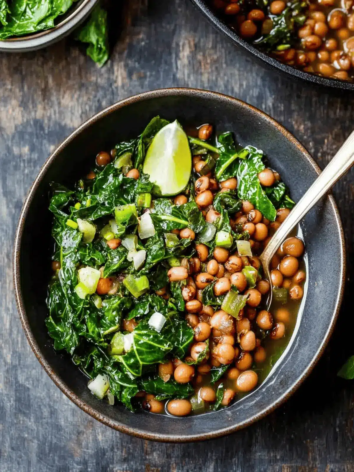 Savory Smoky Black-Eyed Peas and Collard Greens Delight 2 Smoky Black-Eyed Peas and Collard Greens