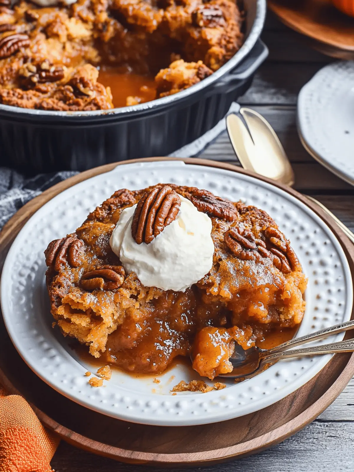 Pumpkin Pecan Cobbler