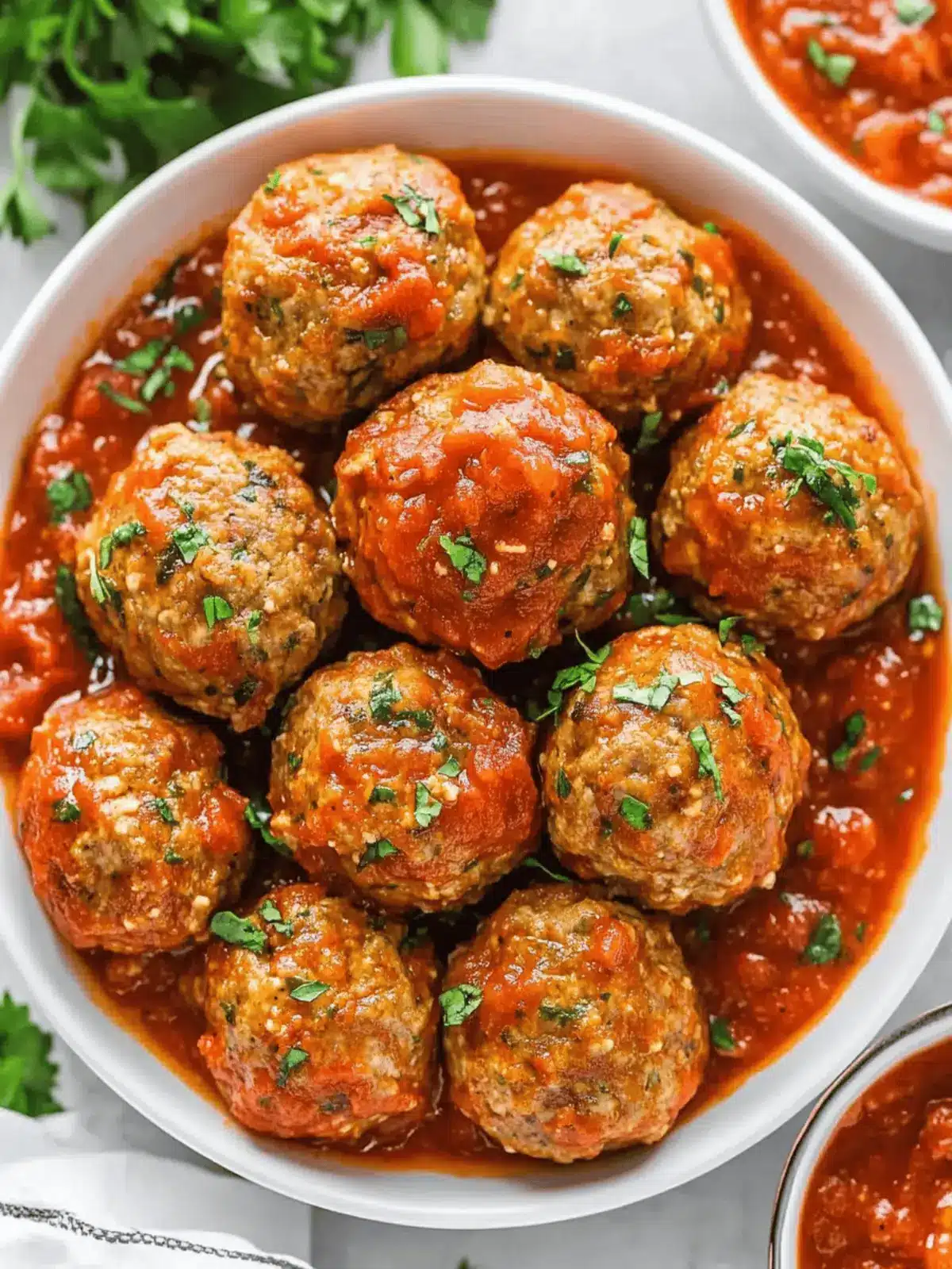 Italian Turkey Meatballs with Homemade Marinara Sauce Made Easy 4 Italian Turkey Meatballs with Homemade Marinara Sauce