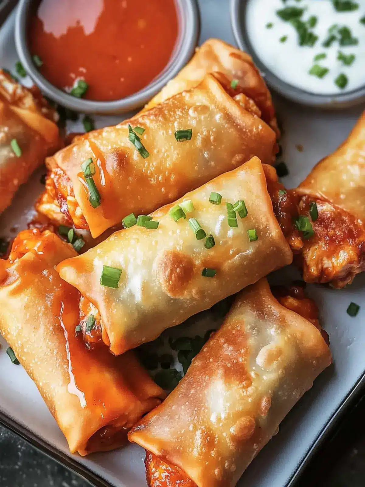 Buffalo Chicken Egg Rolls