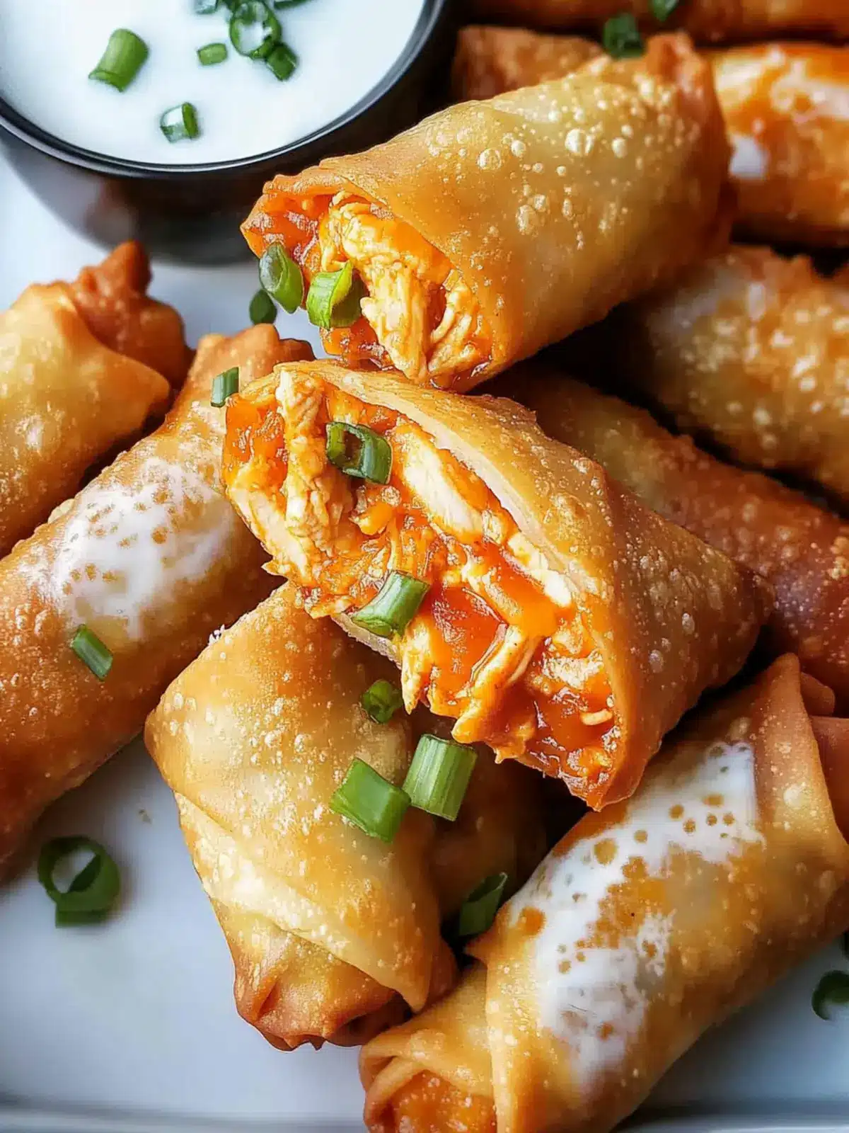 Buffalo Chicken Egg Rolls