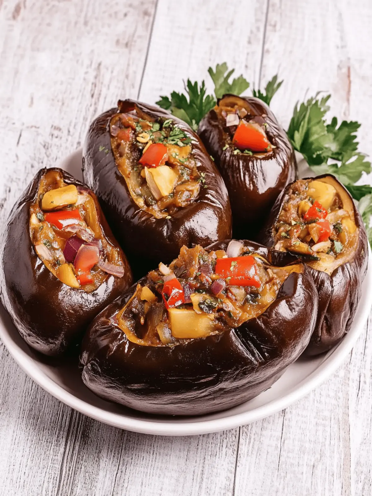 Lebanese Makdous (Stuffed Pickled Eggplant)