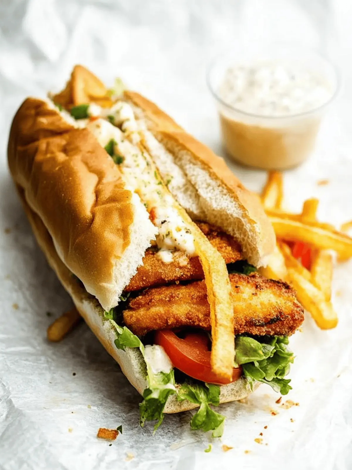 Crispy Fish Po Boy with Zesty Remoulade for Home Chefs 4 Fish Po Boy