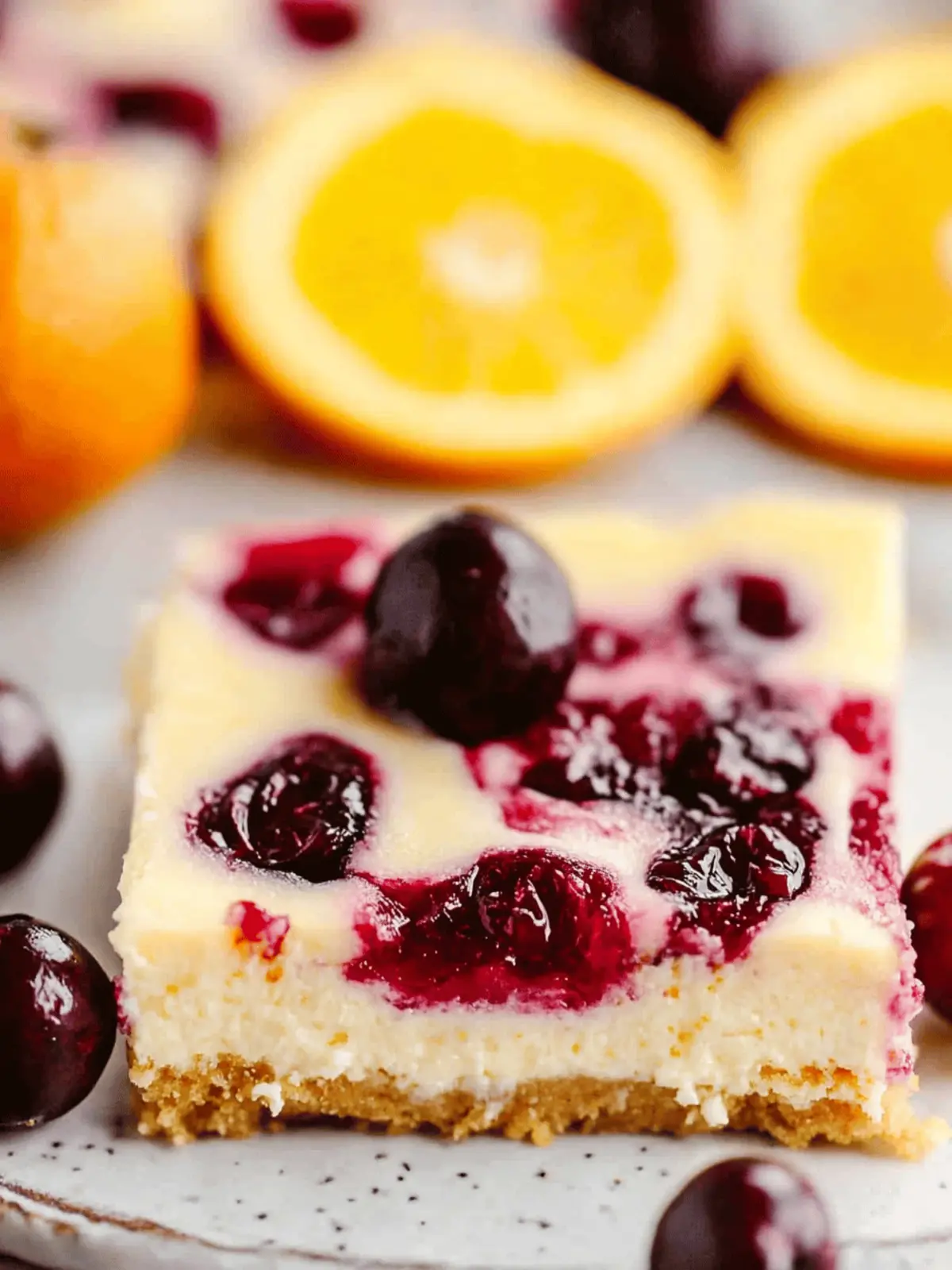 Cranberry Orange Cheesecake Bars: A Festive Delight! 4 Cranberry Orange Cheesecake Bars