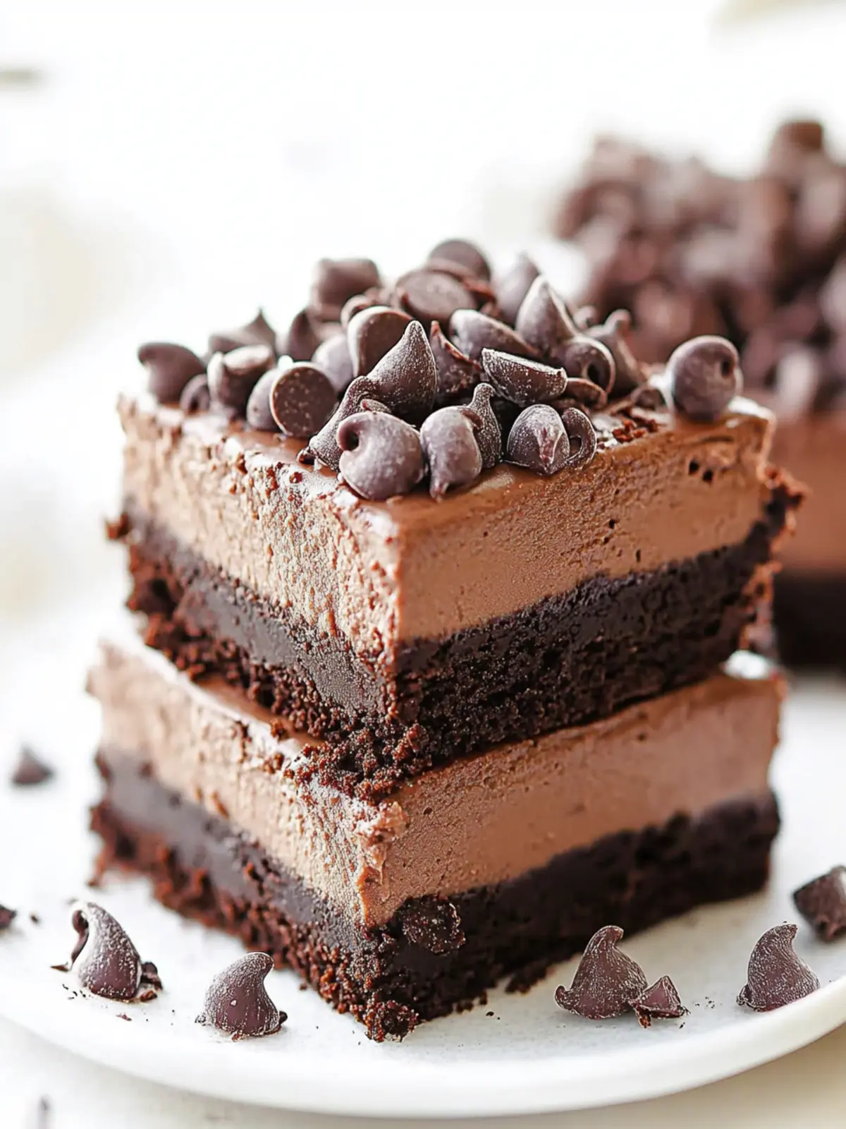 Death-By-Chocolate No Bake Cheesecake Bars
