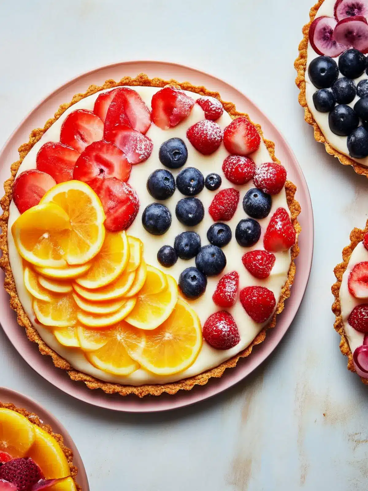 Easy Fruit Tart With Pecan Cookie Crust- Healthy Valentine s desserts