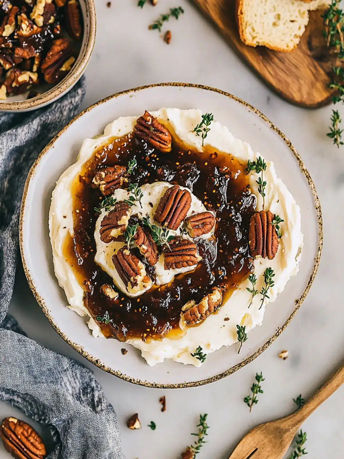 Easy Goat Cheese Appetizer with Fig Jam & Pecans- Crowd friendly appetizers New Year