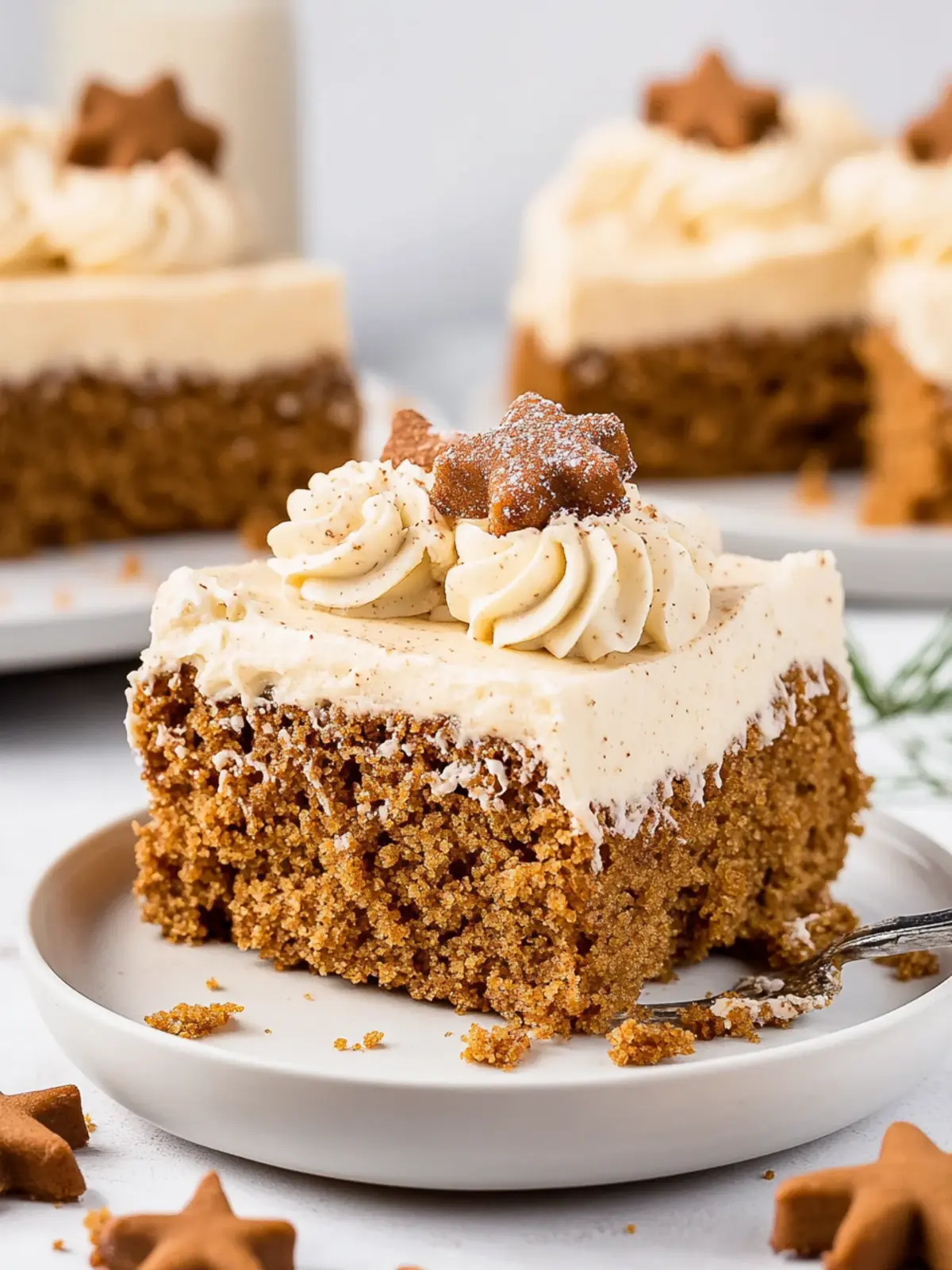 Irresistible Gingerbread Poke Cake with Dreamy Whipped Cream 2 Gingerbread Poke Cake with Gingerbread Whipped Cream