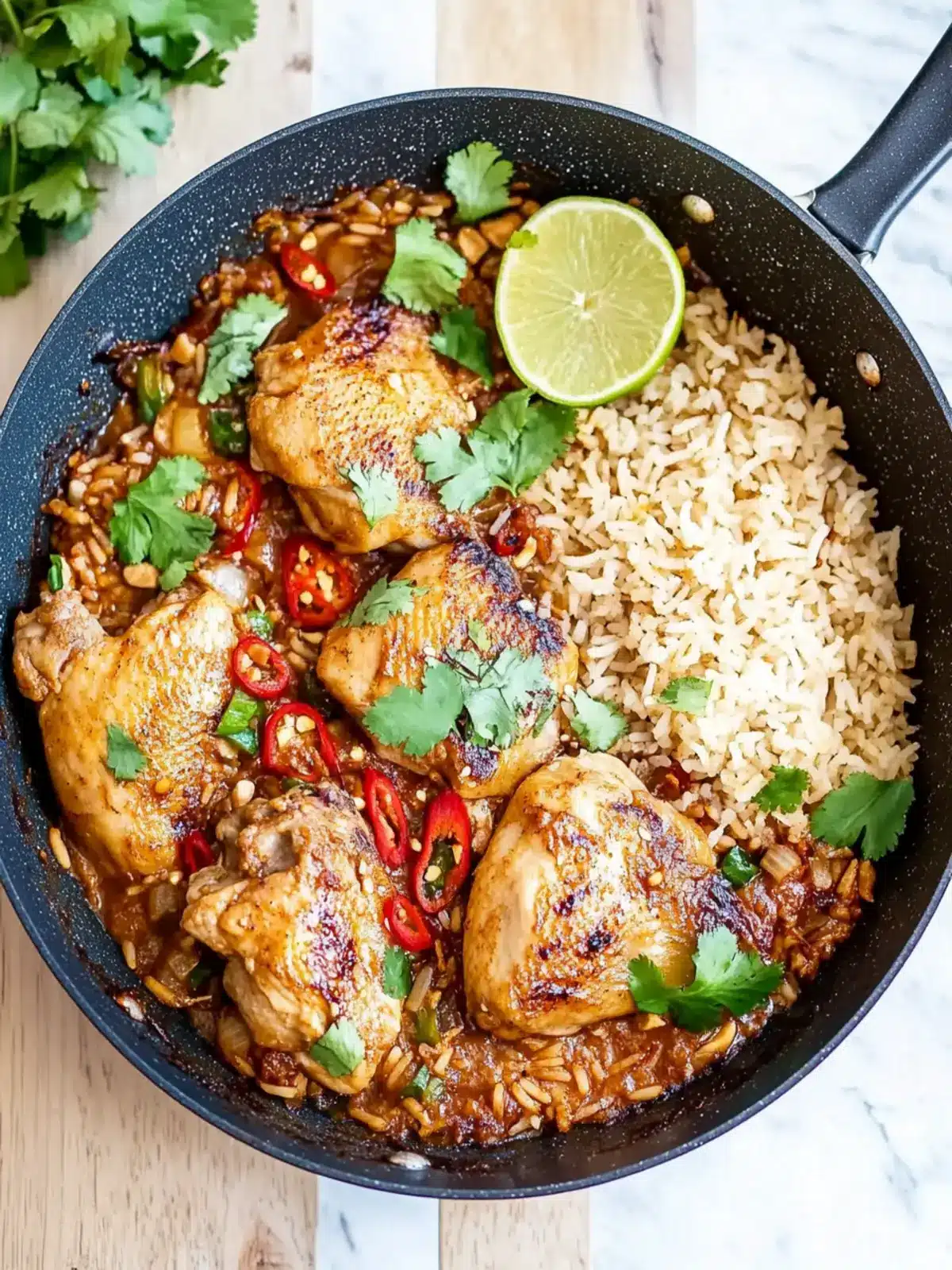 One-pan Satay-style Chicken and Rice