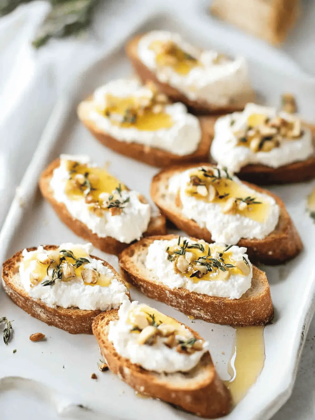 Whipped Ricotta Crostini with Honey: A Flavorful Delight 4 Whipped Ricotta Crostini with Honey
