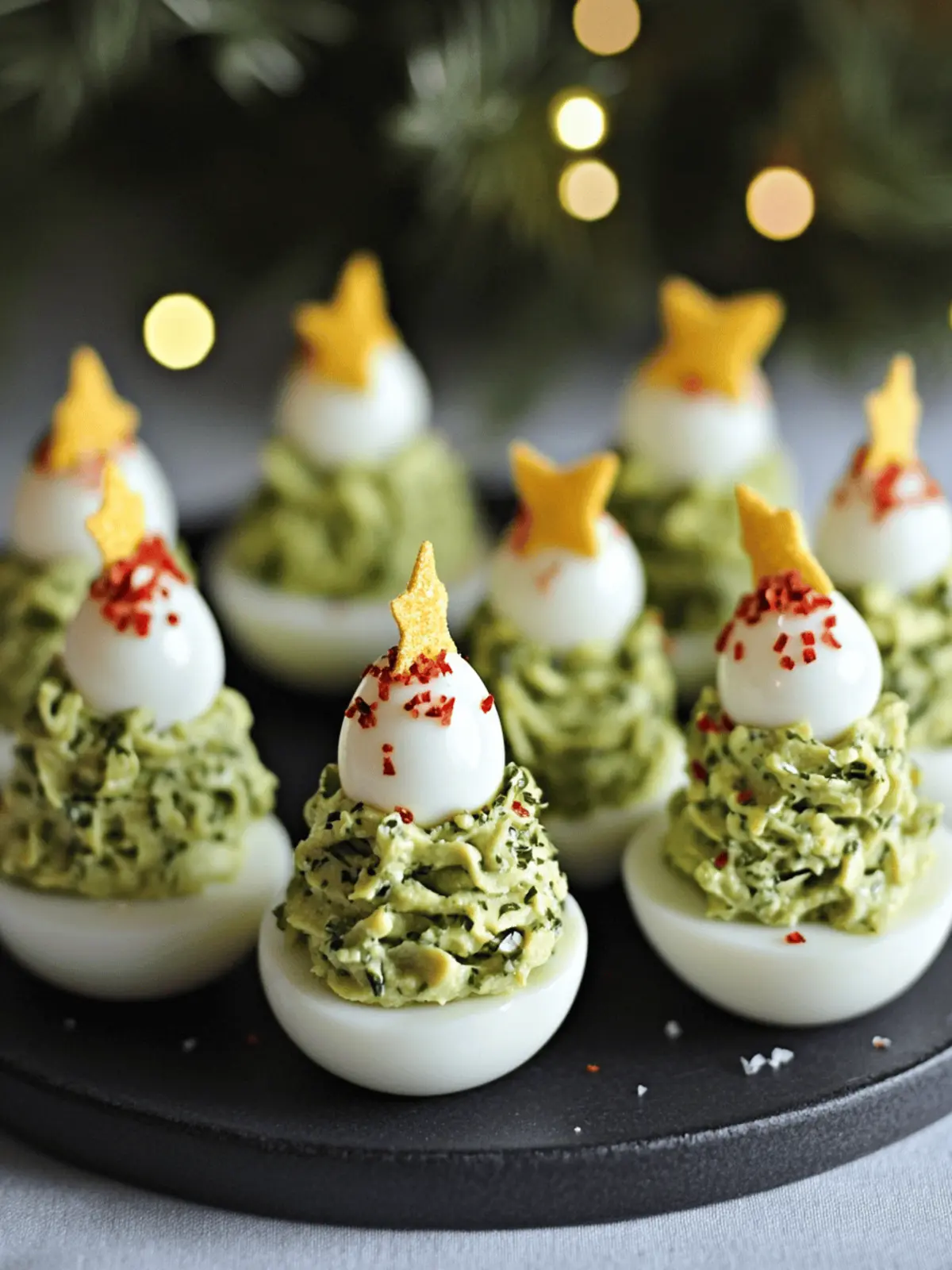Deviled Egg Christmas Trees