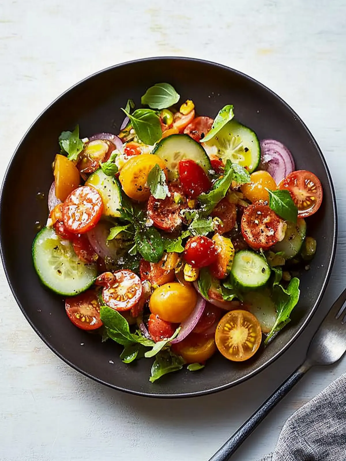 Tomato Salad With Cucumber and Ginger