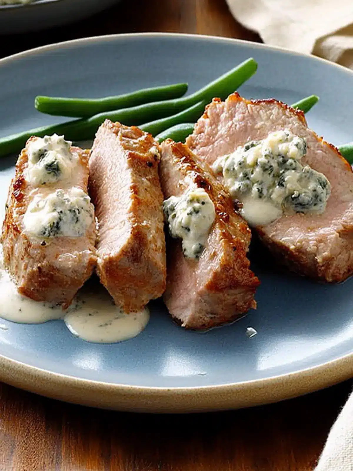 Pork with Gorgonzola Sauce- New Year's Eve dinner ideas