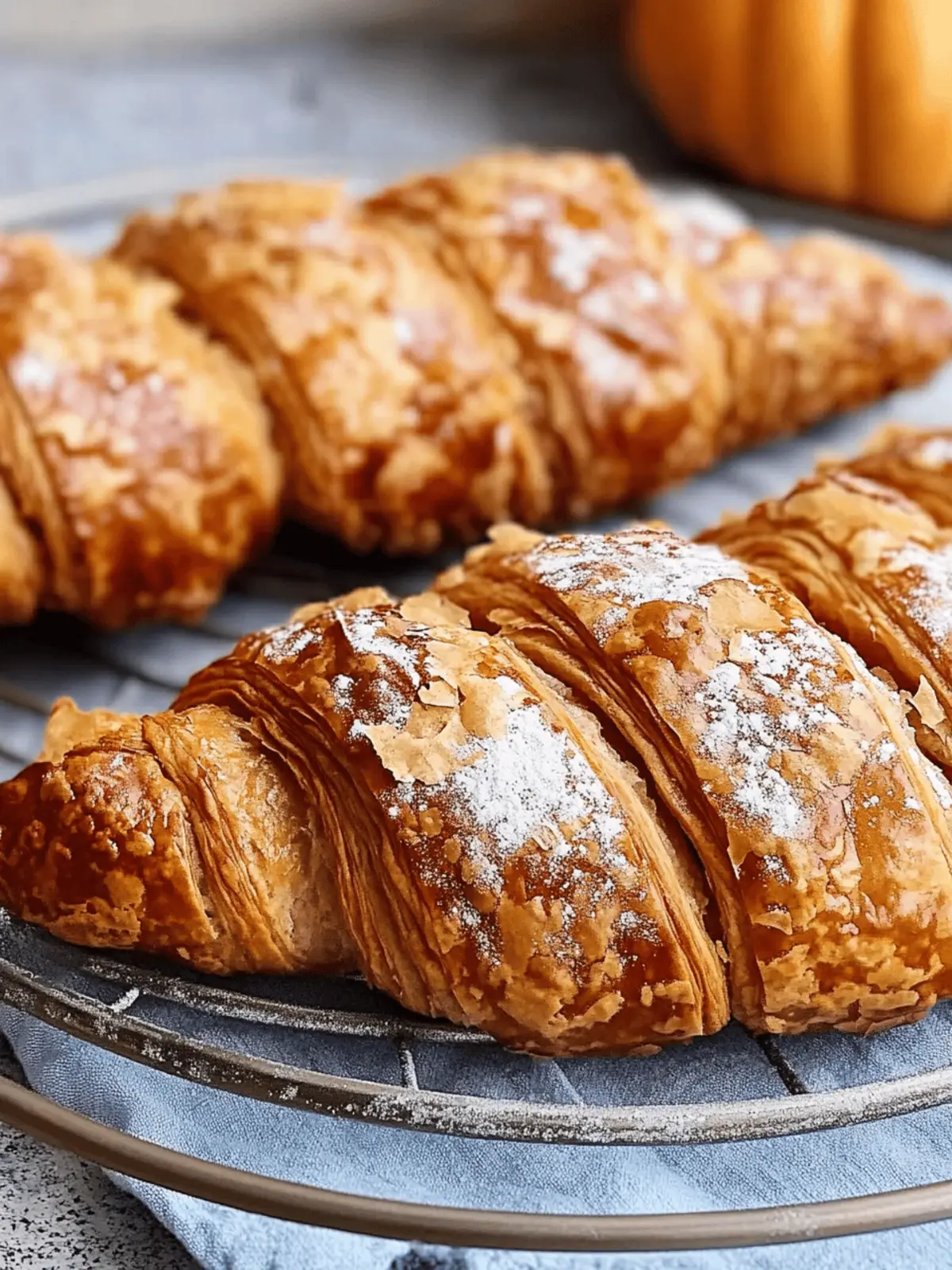 Delicious Pumpkin Croissants with Almond Cream Delight 4 Pumpkin Croissants
