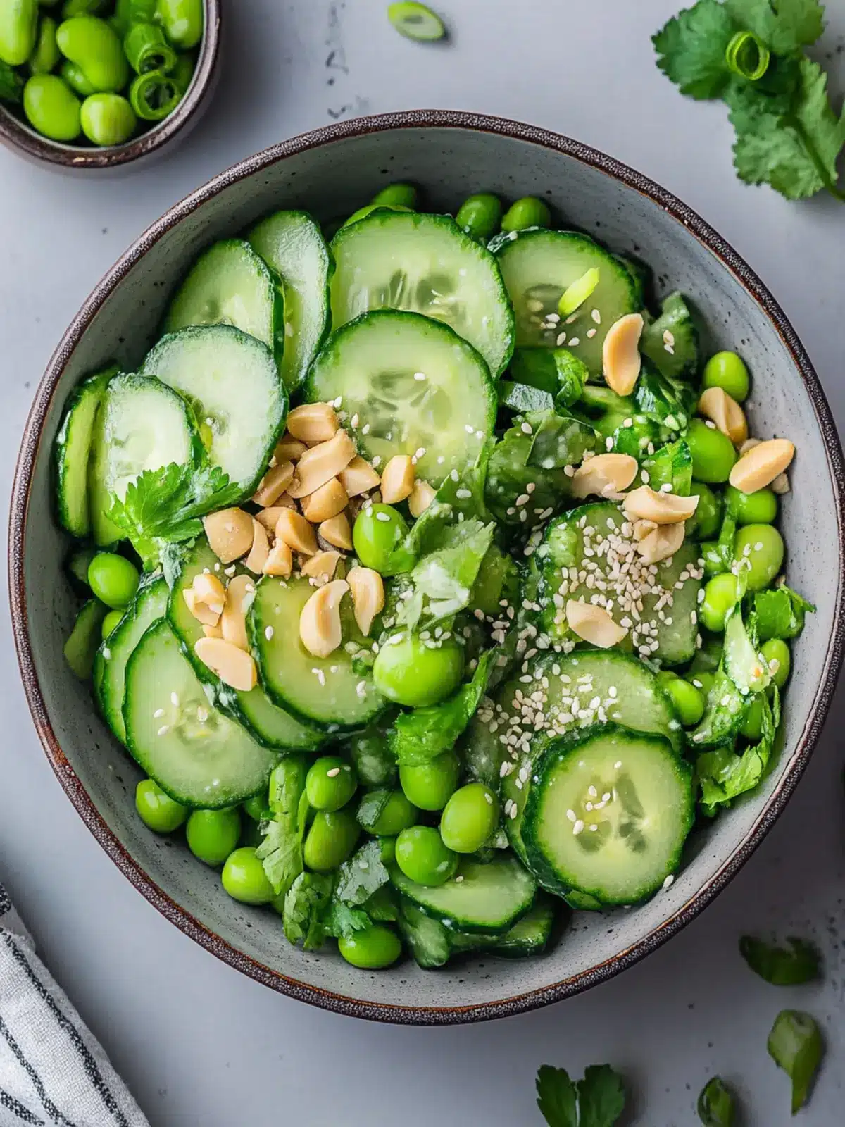 Cucumber Edamame Salad with Creamy Miso Dressing Magic 2 Cucumber Edamame Salad with Creamy Miso Dressing