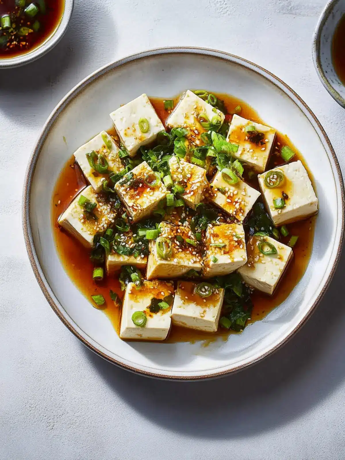 Silken Tofu with Spicy Soy Dressing for a Cool Summer Delight 4 Silken Tofu With Spicy Soy Dressing