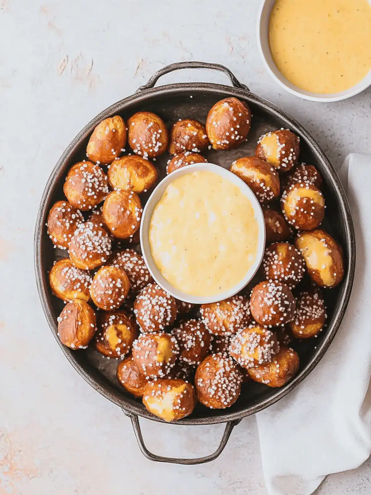 Mouthwatering Soft Pretzel Bites with Mustard Cheese Dip Magic 3 Soft Pretzel Bites with Mustard Cheese Dip