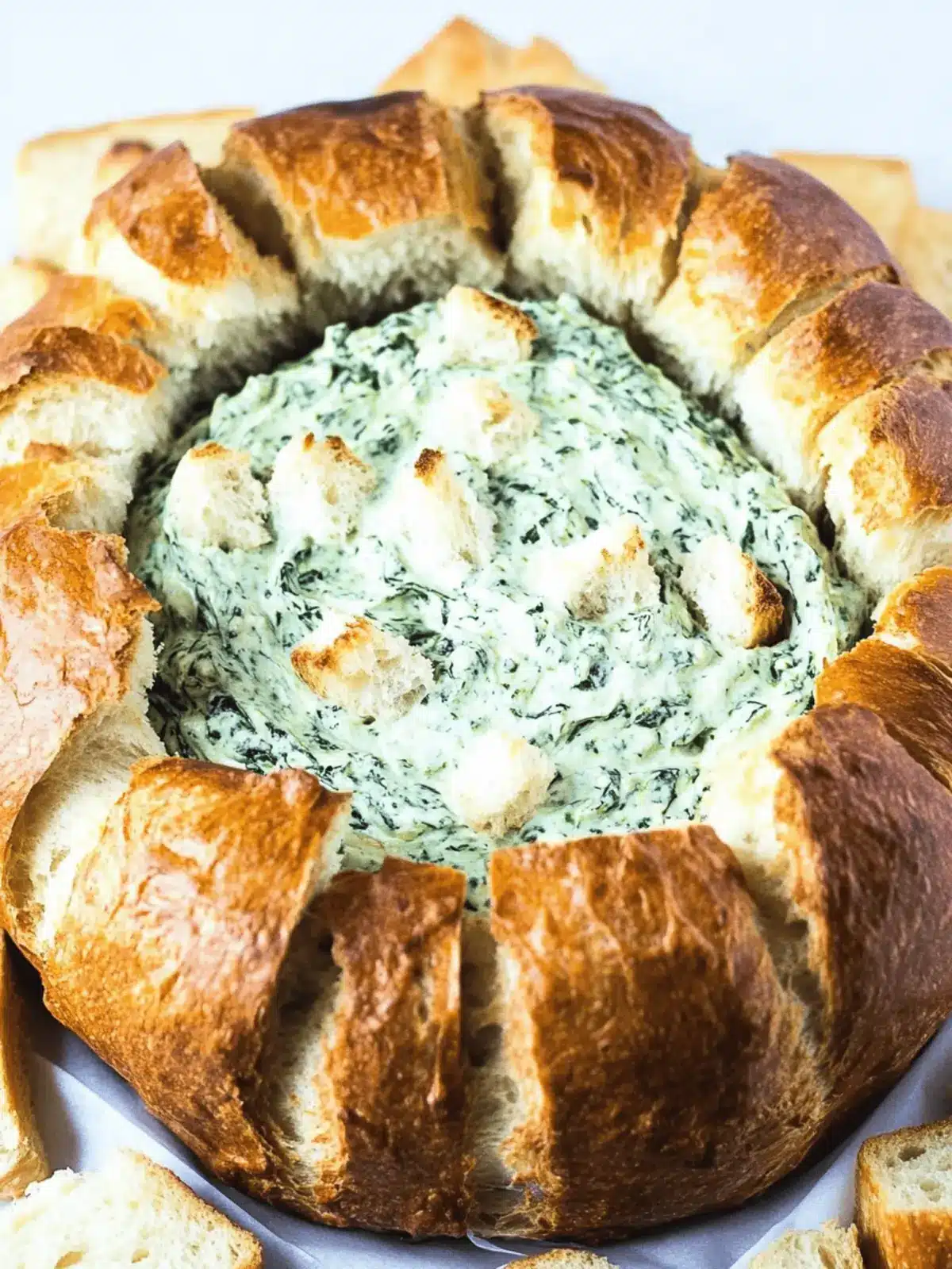 Spinach Dip in a Bread Bowl That Wow Your Guests Instantly 3 Spinach Dip In A Bread Bowl