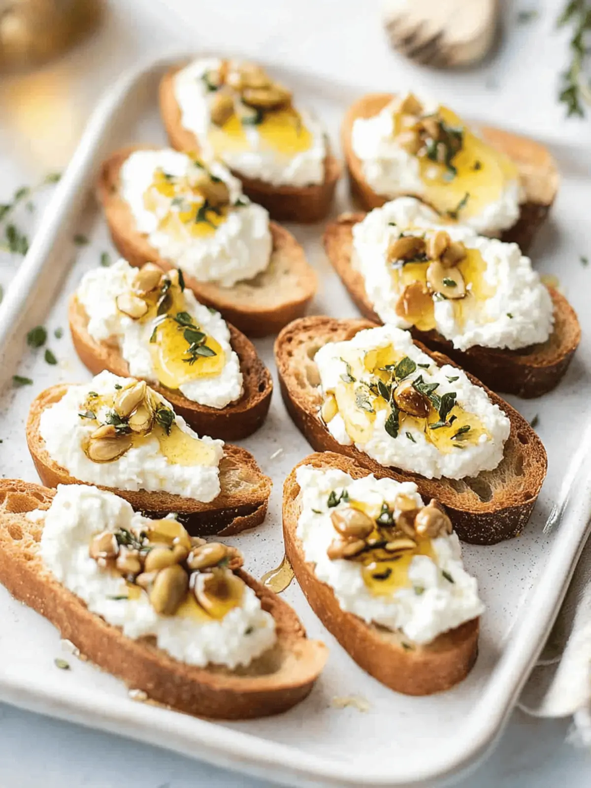 Whipped Ricotta Crostini with Honey: A Flavorful Delight 2 Whipped Ricotta Crostini with Honey