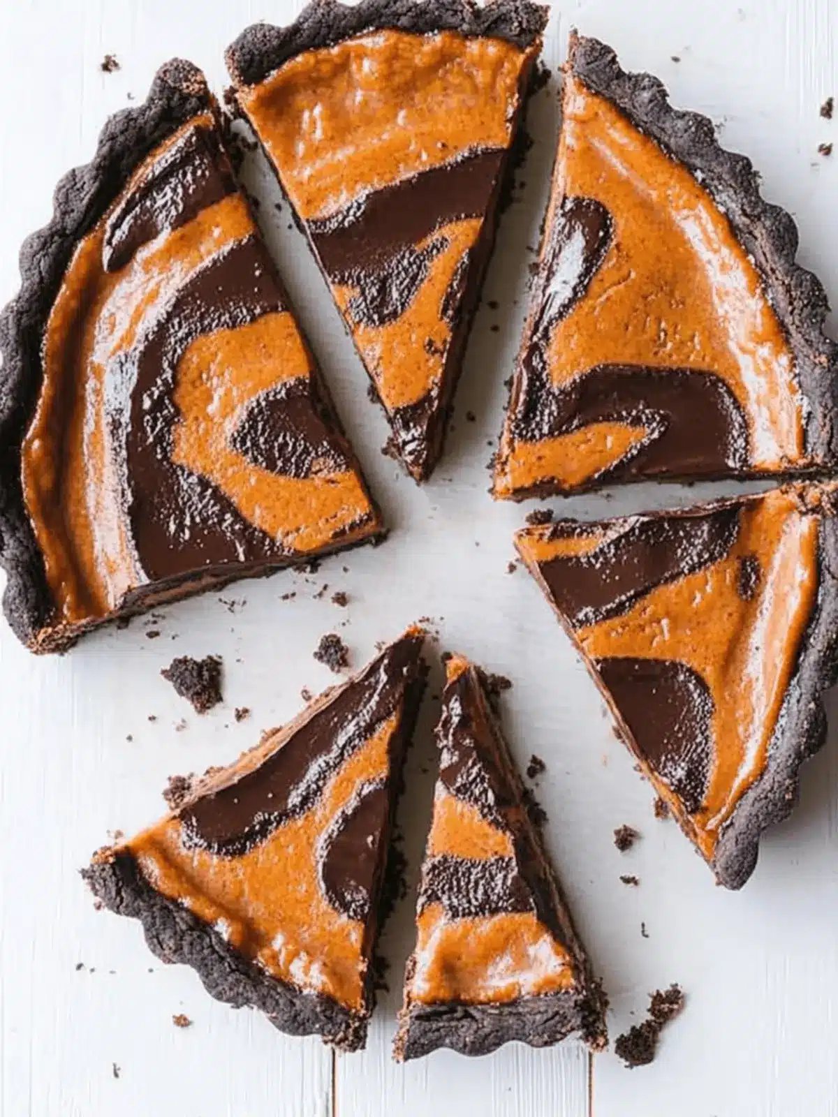 Decadent Chocolate Swirl Pumpkin Tart for Fall Bliss 3 Chocolate Swirl Pumpkin Tart