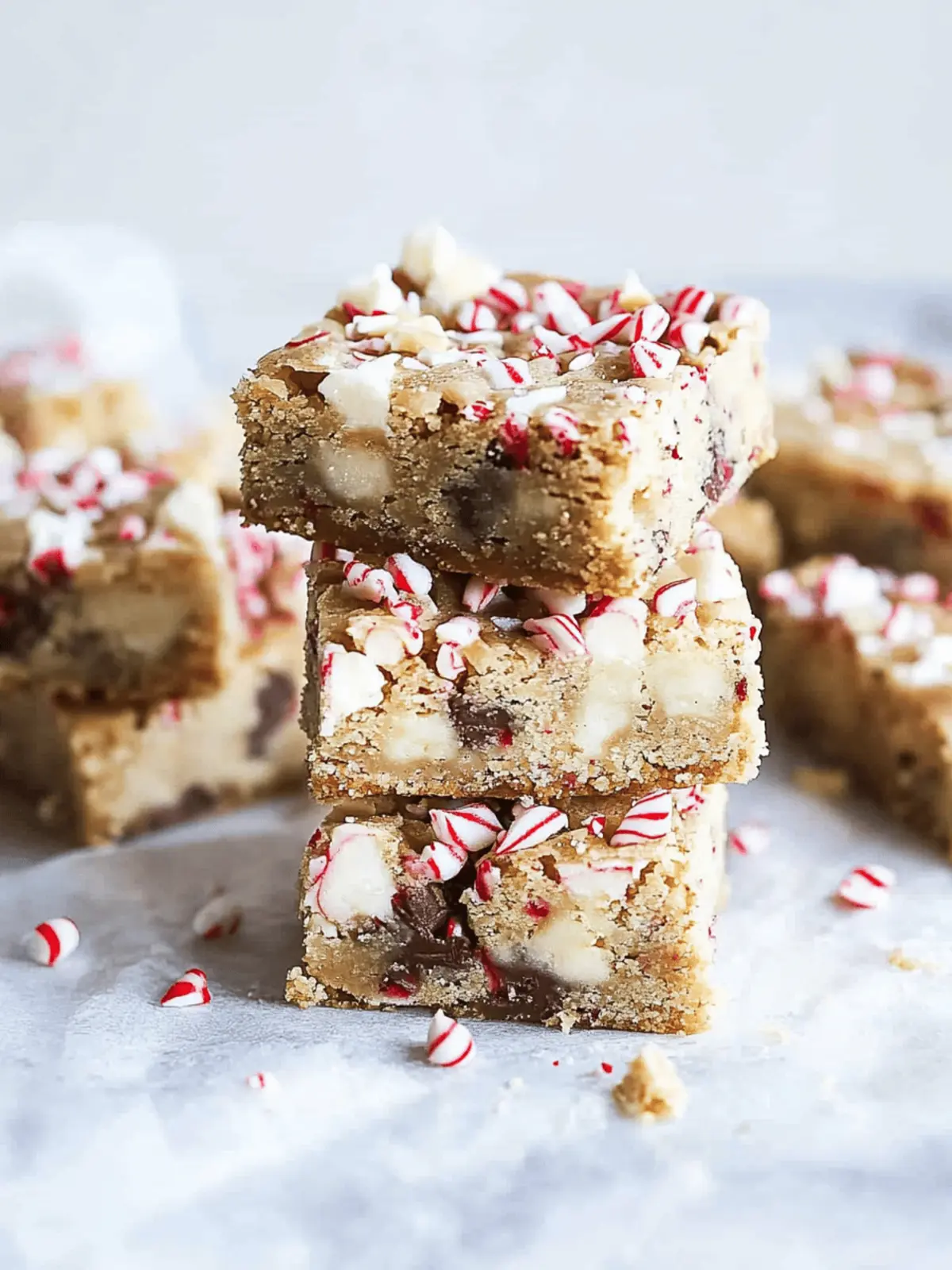 Irresistible White Chocolate Peppermint Blondies for the Holidays 2 White Chocolate Peppermint Blondies