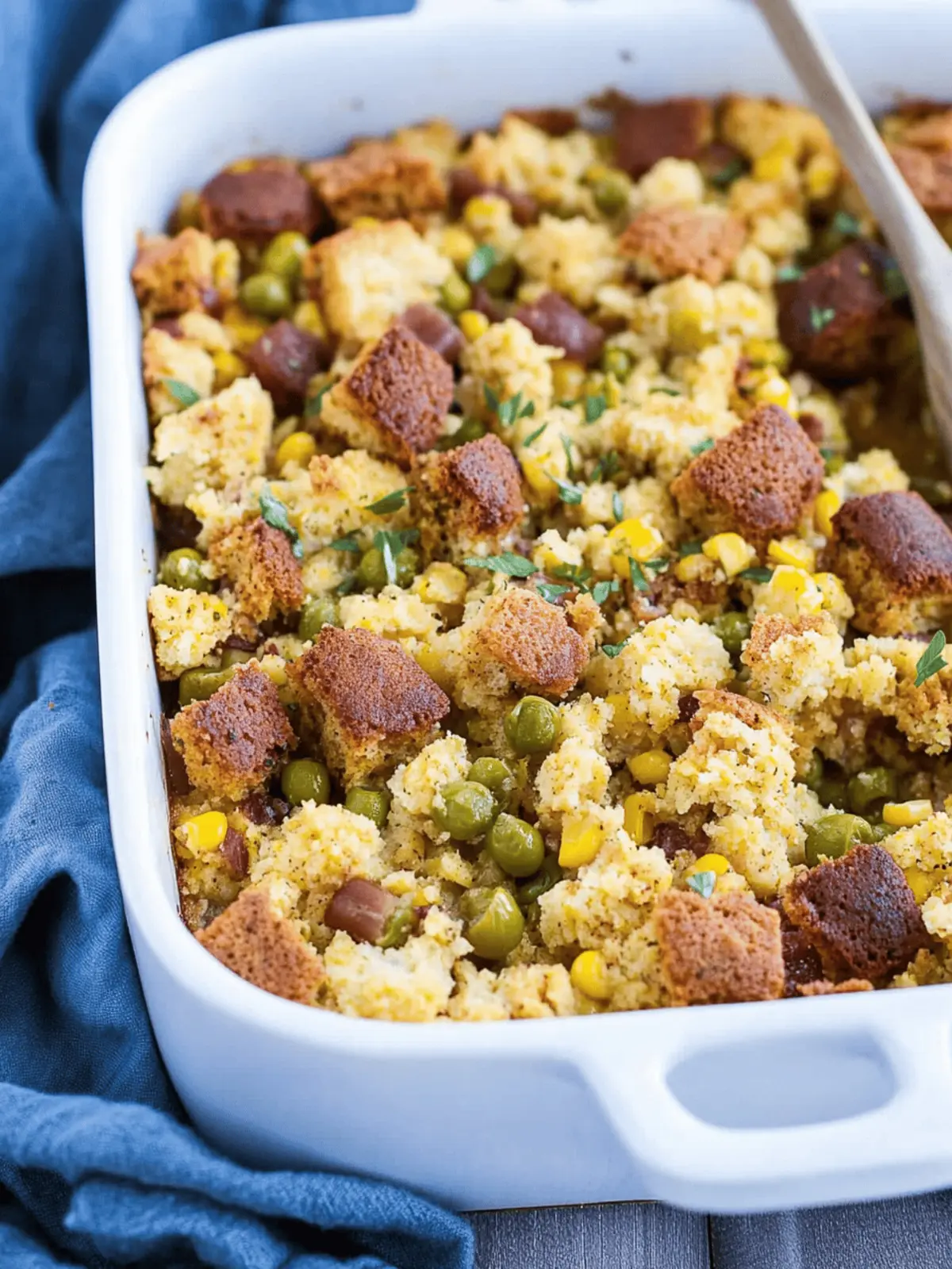 Savor the South: Cajun Cornbread Dressing with Sausage 2 Cajun Cornbread Dressing