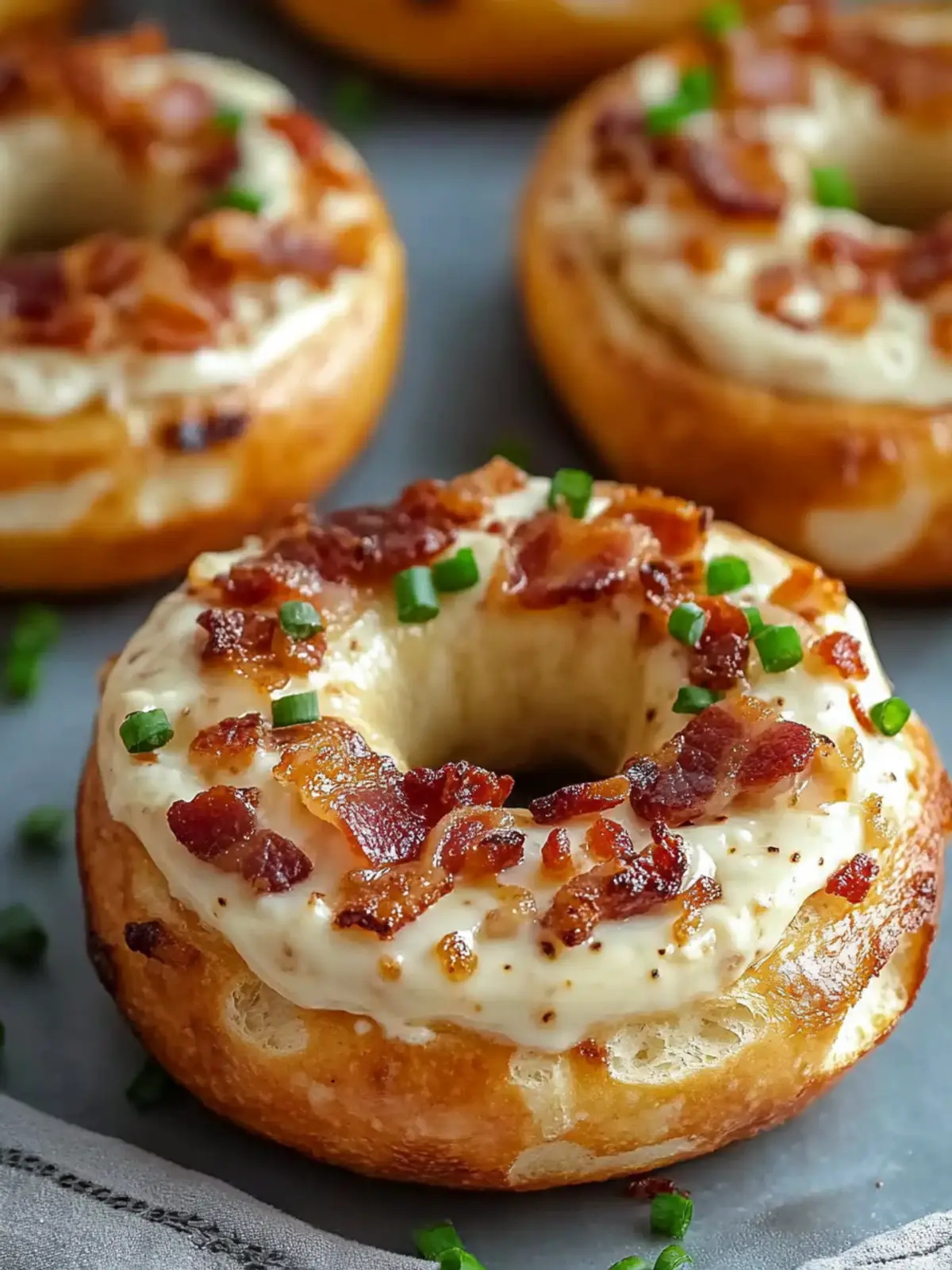 Zesty Bacon Cream Cheese Bagels