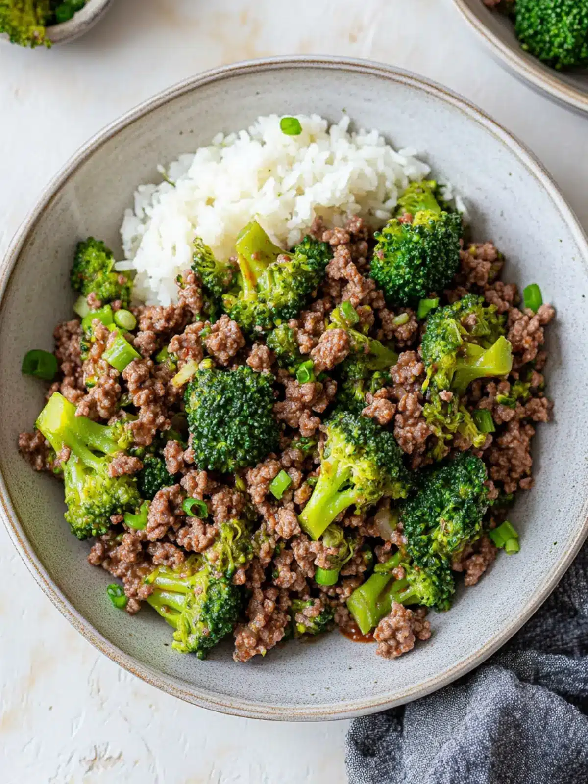 Ground Beef and Broccoli