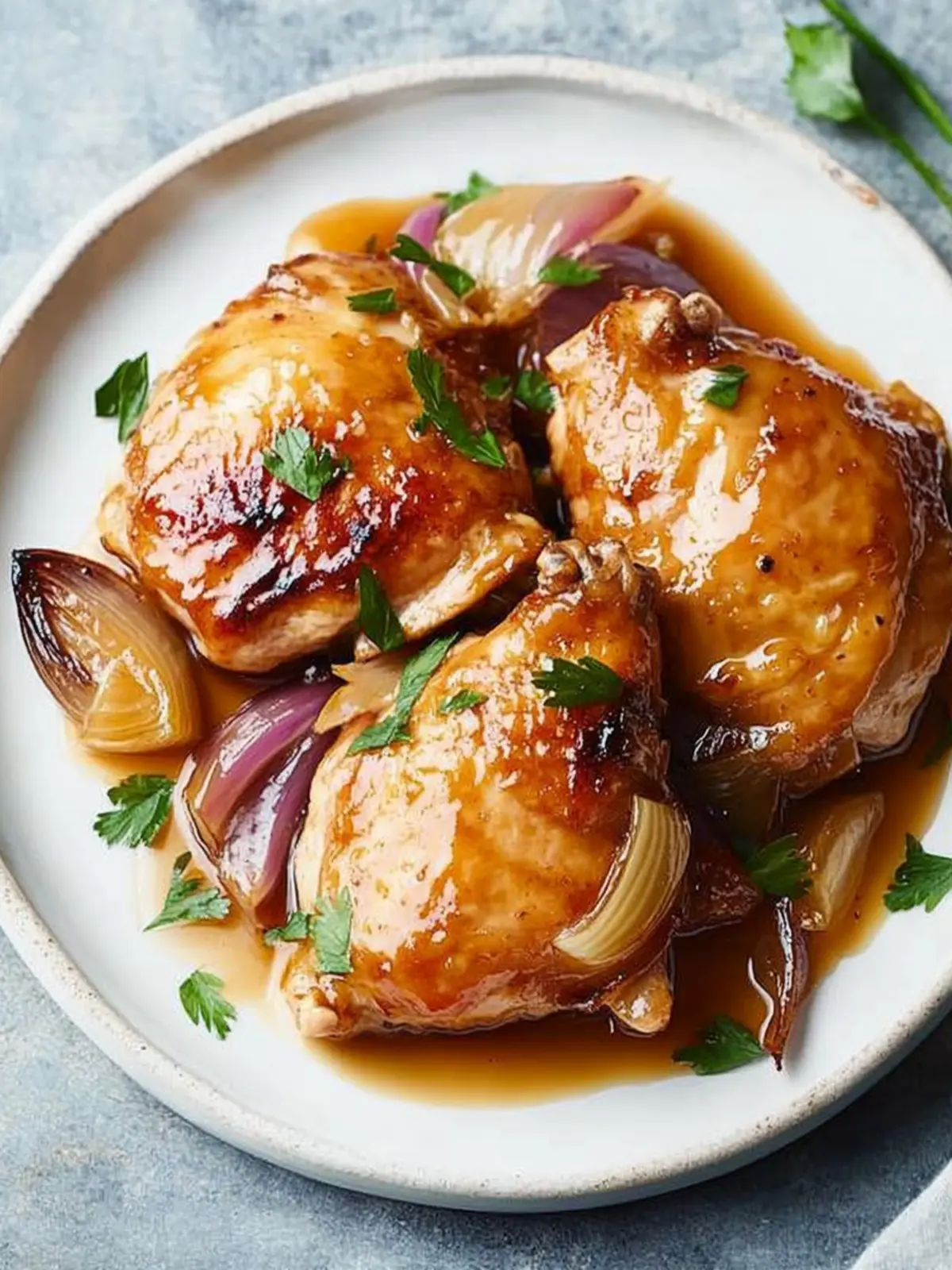 Honey-Glazed Chicken and Shallots