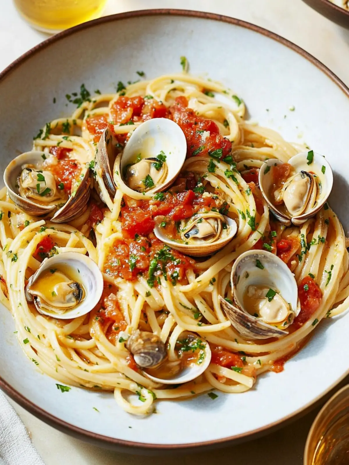 Linguine and Clams with Fresh Red Sauce for a Romantic Dinner 3 Linguine and Clams With Fresh Red Sauce- Valentine s Day food ideas